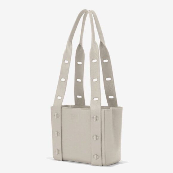 Dagne Dover Tokyo Turnlock Tote in Bone - Picture 2 of 5